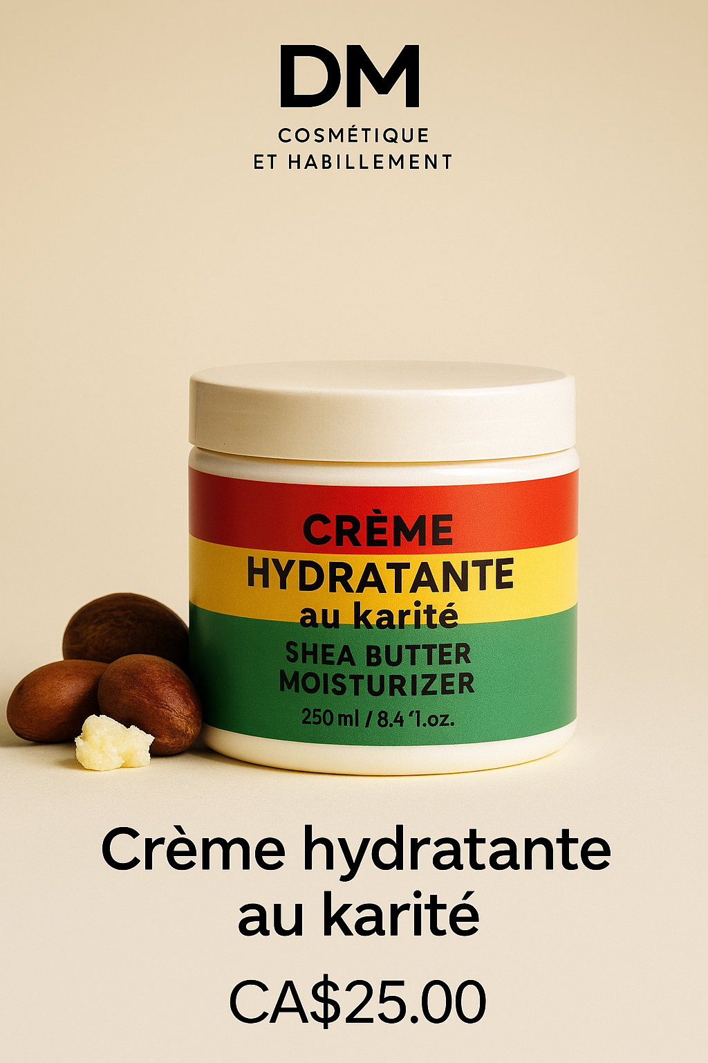 Crème hydratante au karité